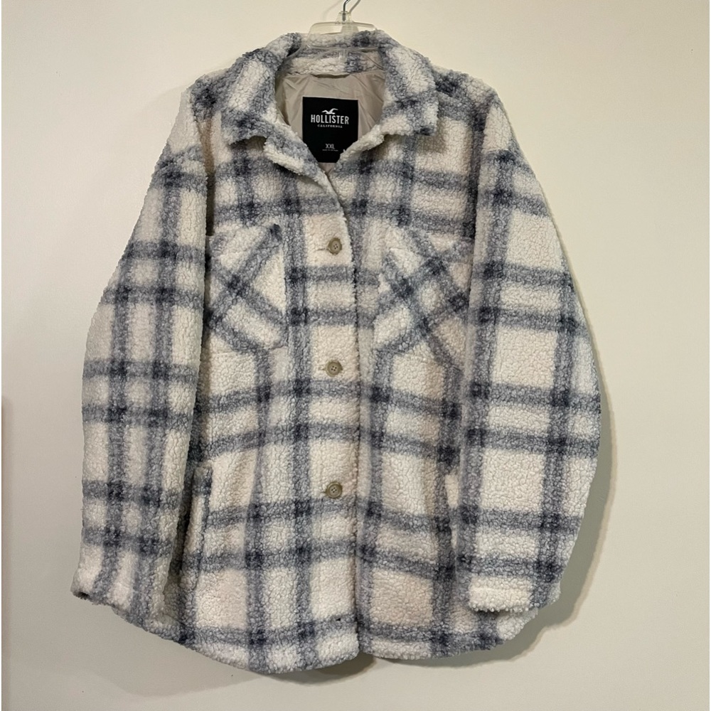 Hollister Sherpa Shirt Jacket. Size XXL. NWT